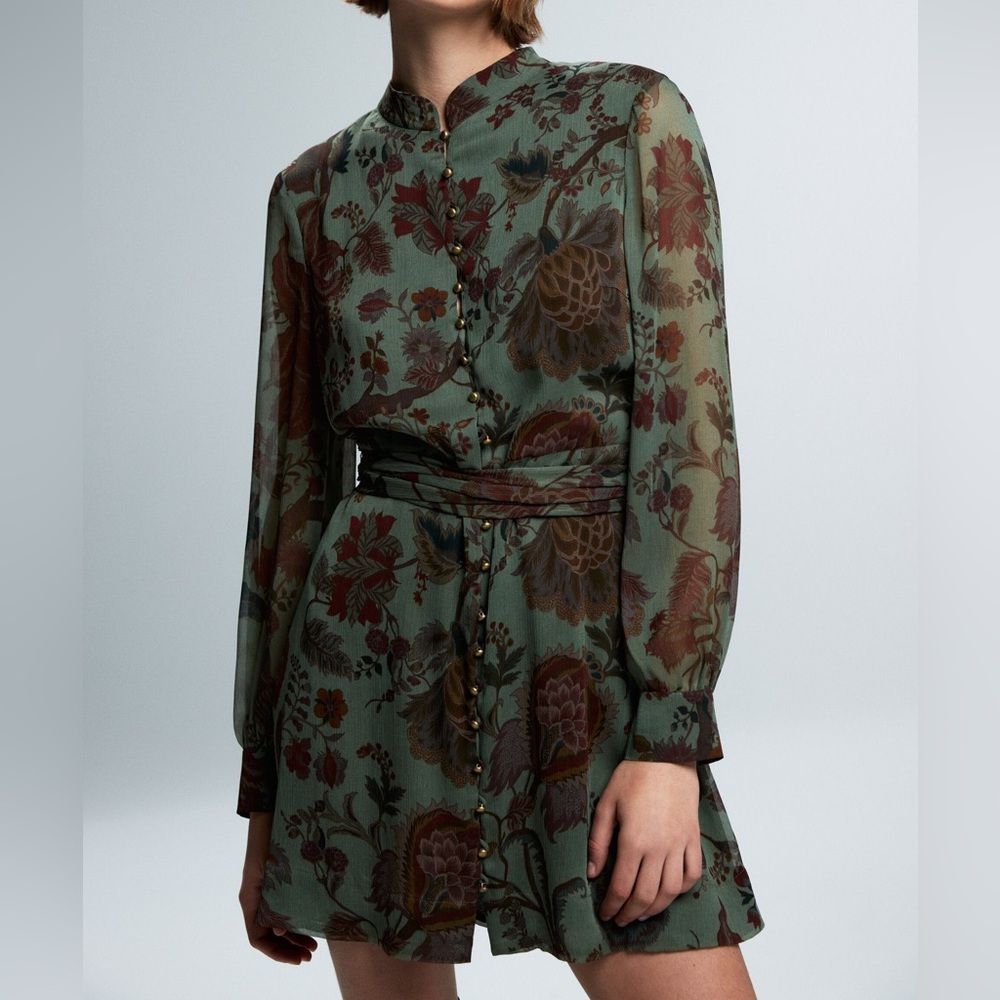 ZARA PRINTED SHORT DRESS - Picture 6 of 10